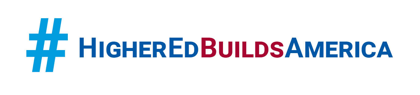 #HigherEdBuildsAmerica logo