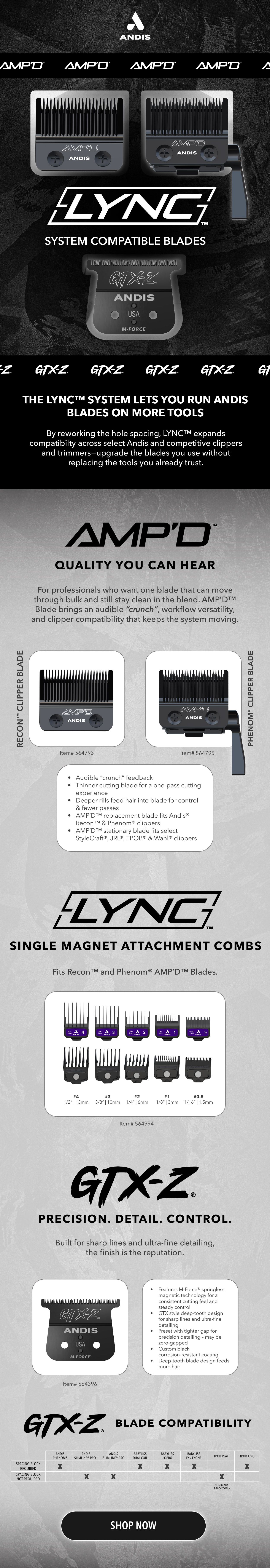 New LYNC™ System Compatible Blades