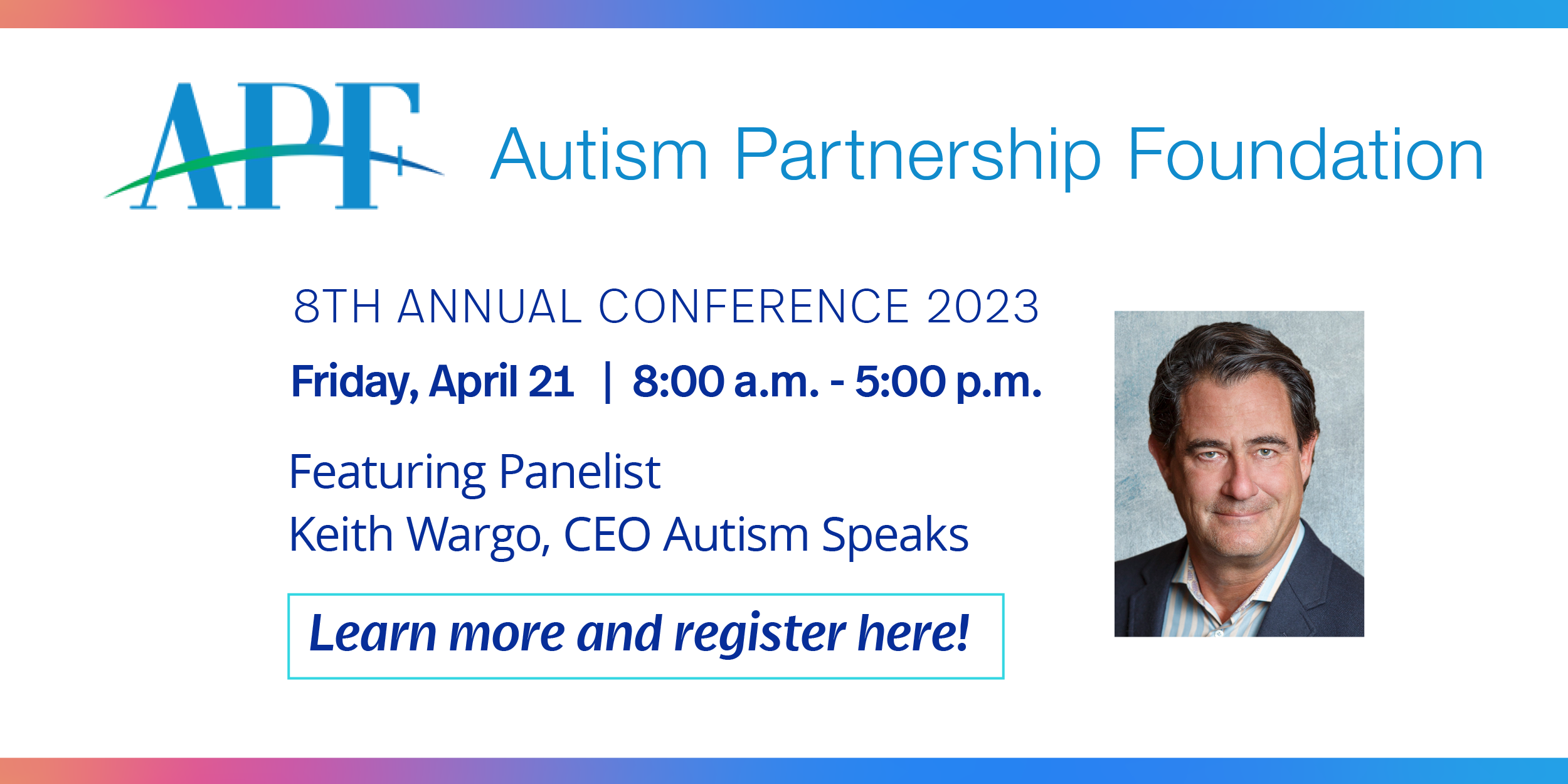 Autism Speaks CEO will be a panelist at the APF Conference