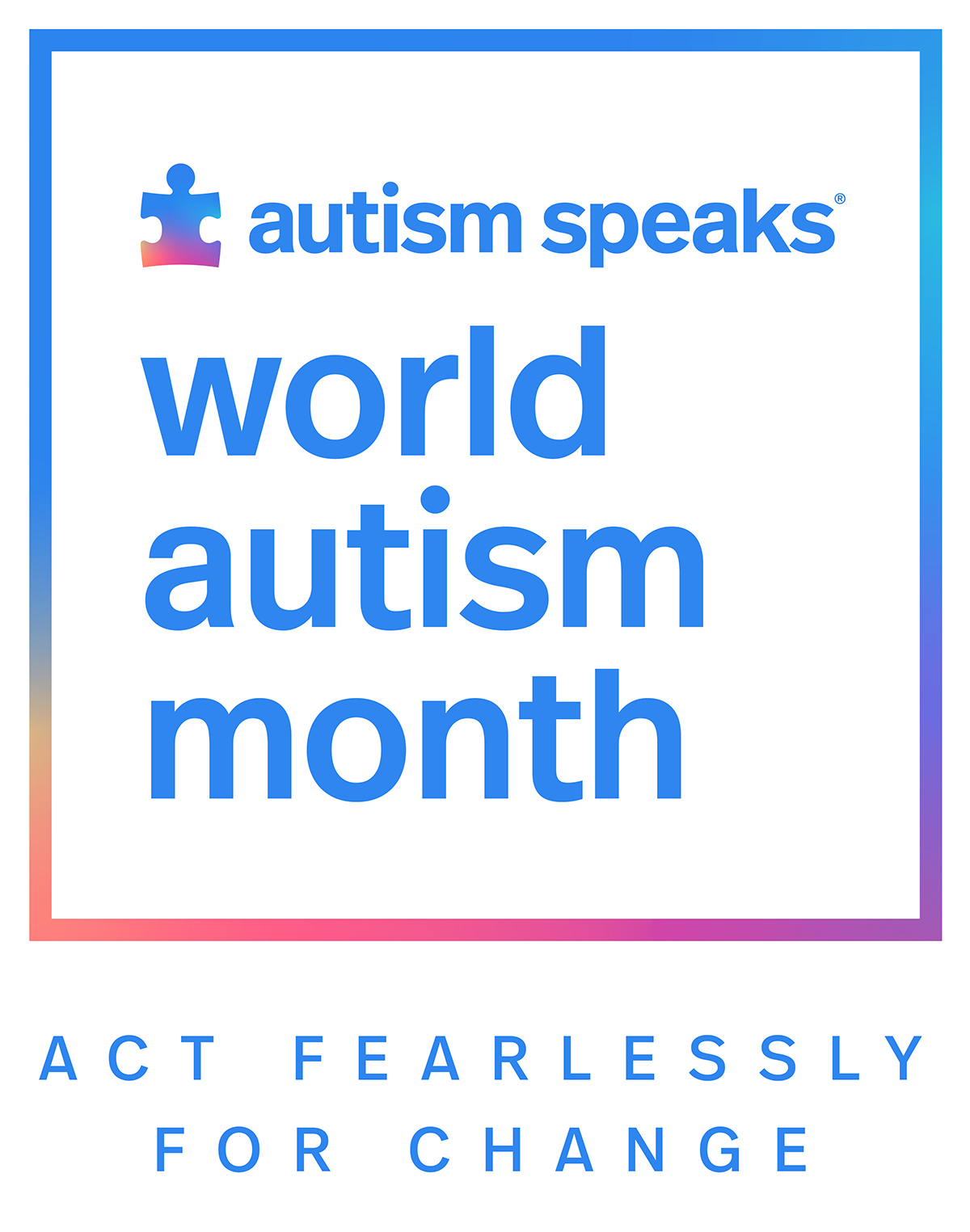 Autism Speaks World Autism Month logo