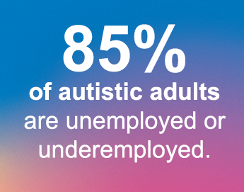 85% of autistic adults are underemployed.