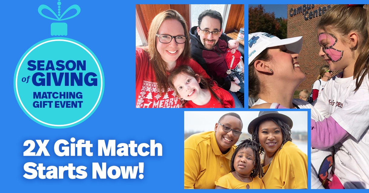 Season of Giving. Matching Gift Event. 2X Gift Match Starts Now!