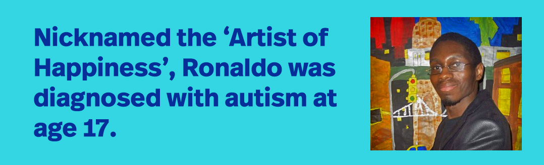 Nicknamed the 'Artist of Happiness', Ronaldo was diagnosed with autism at age 17.