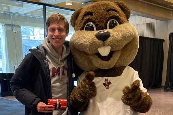 Peter B. and his school mascot