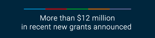  More than $12 million in recent new grants announced