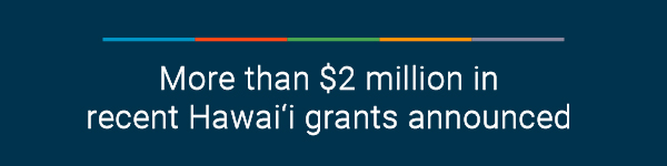 More than $2 million in recent Hawai‘i grants announced