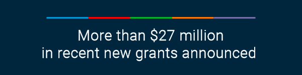  More than $27 million in recent new grants announced
