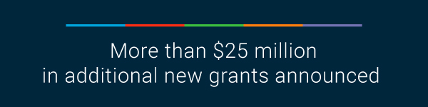 More than $25 million in additional new grants announced