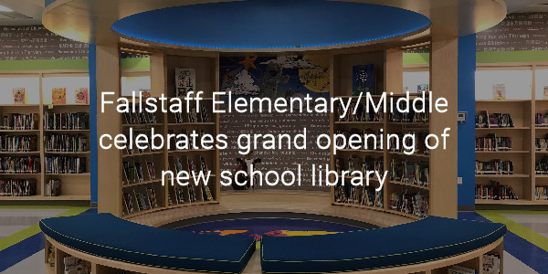 Fallstaff Elementary/Middle celebrates grand opening of new school library