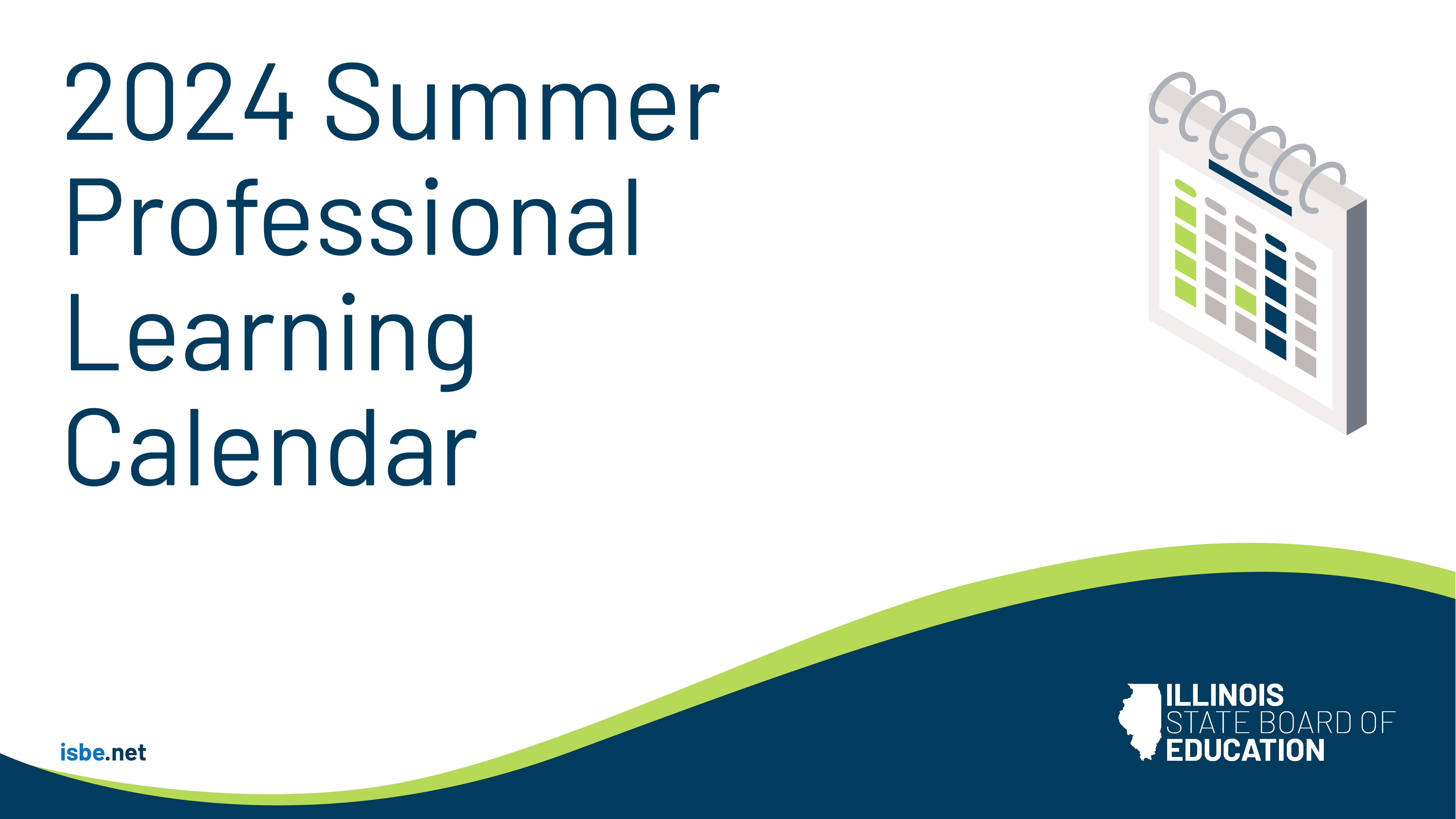 2024 Summer Professional Learning Calendar. Icon of calendar.