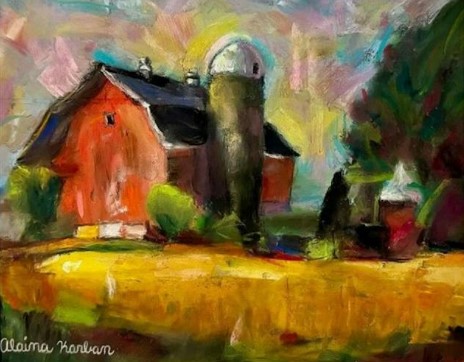 Red farm house
