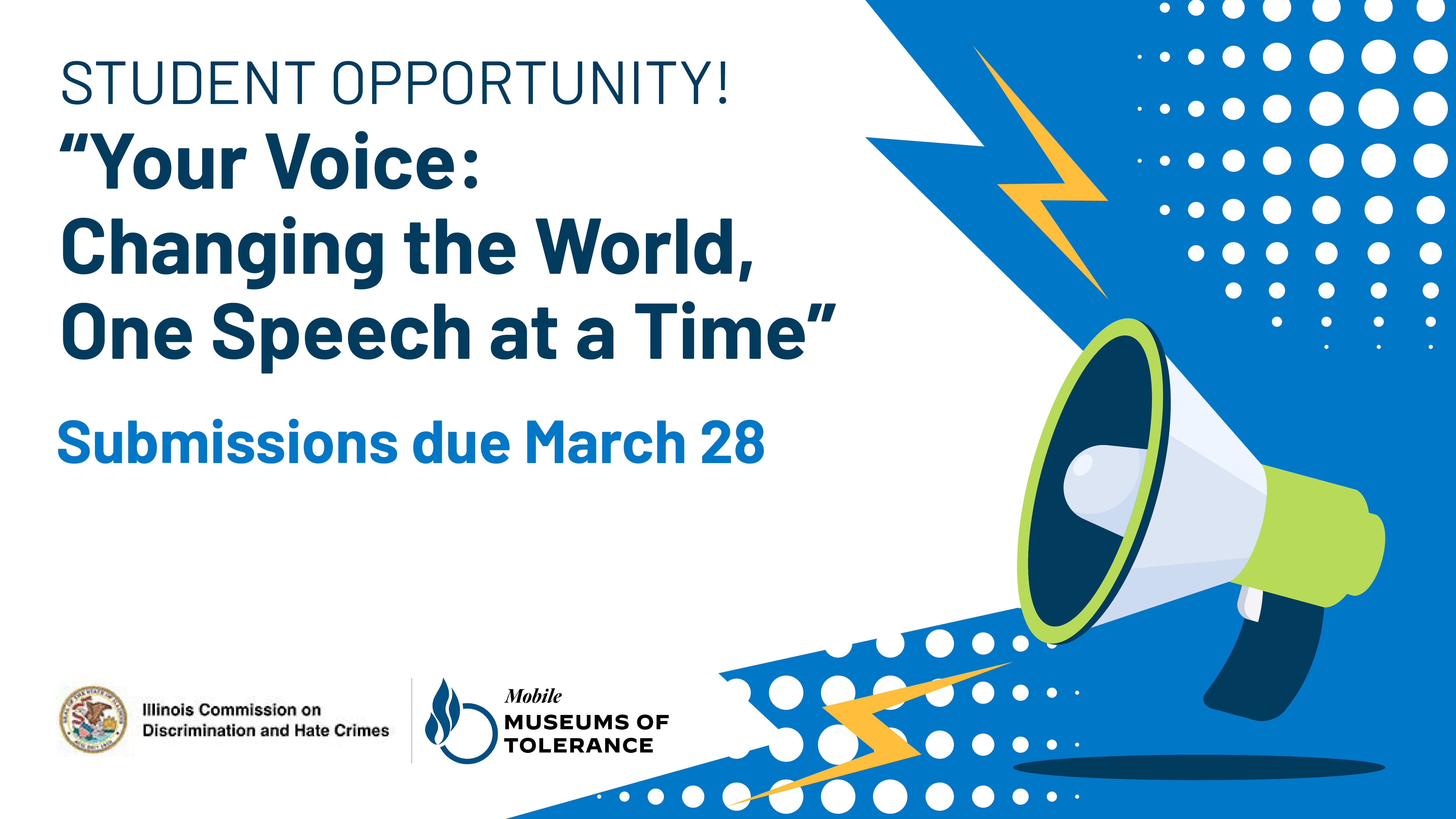 “Your Voice: Changing the World, One Speech at a Time” Contest