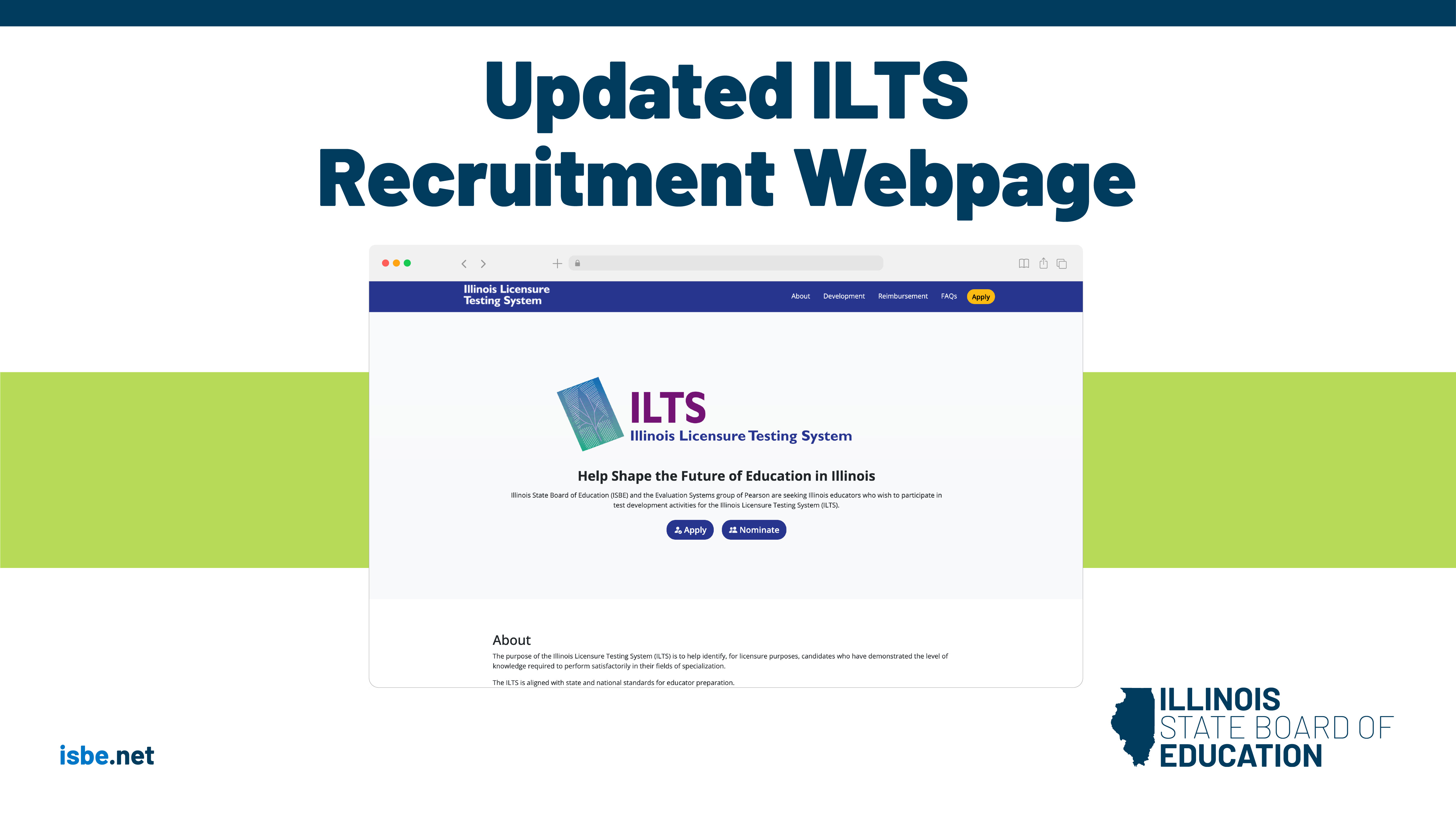 Updated ILTS Recruitment Webpage