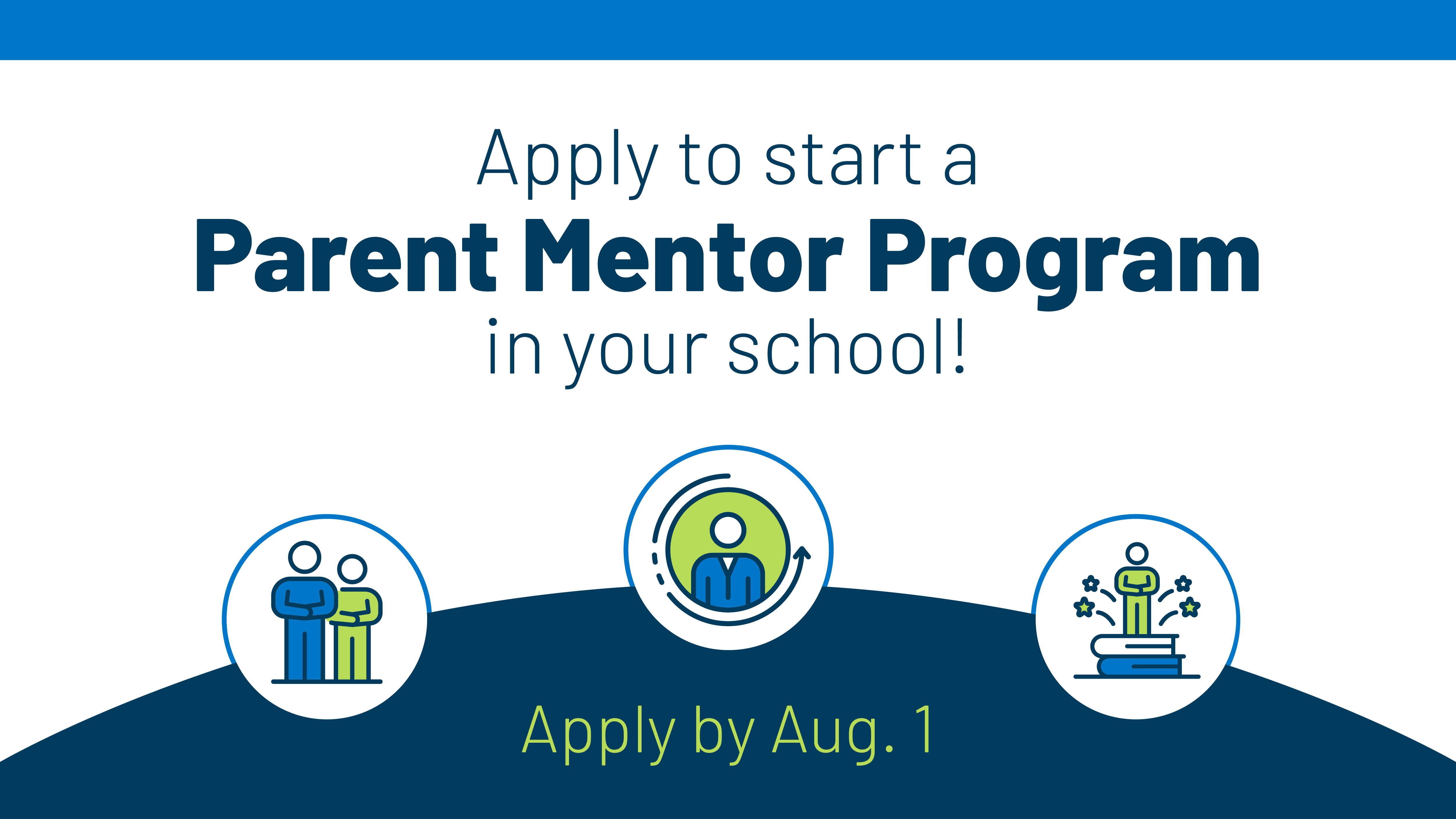 Apply to start a Parent Mentor Program in your school! Apply by Aug. 1