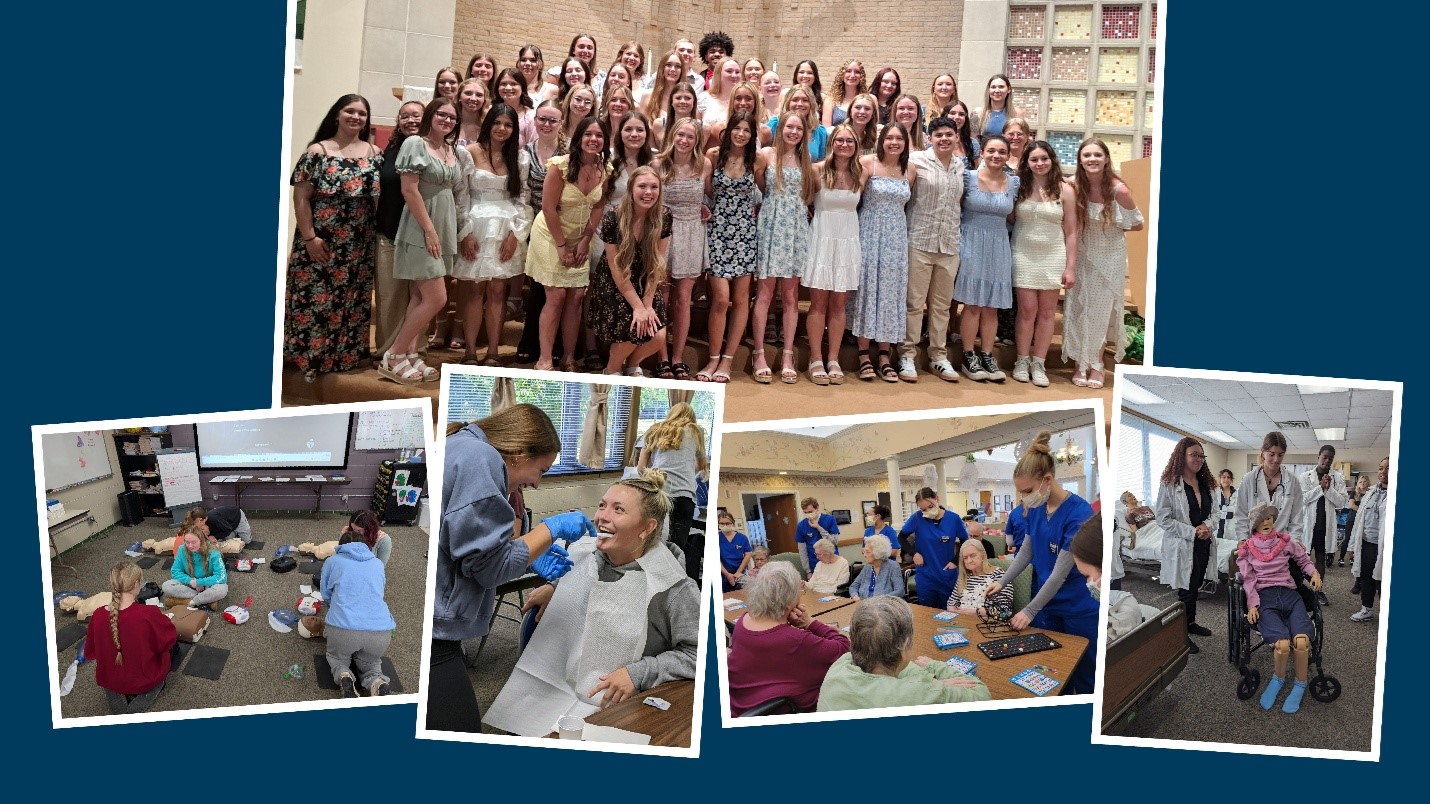 Students working in the Health Occupations Youth Apprenticeship. 