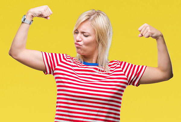 Flexing muscles