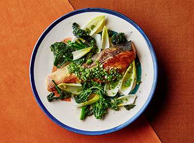 Salmon and Broccolini with Citrus-Chile Sauce