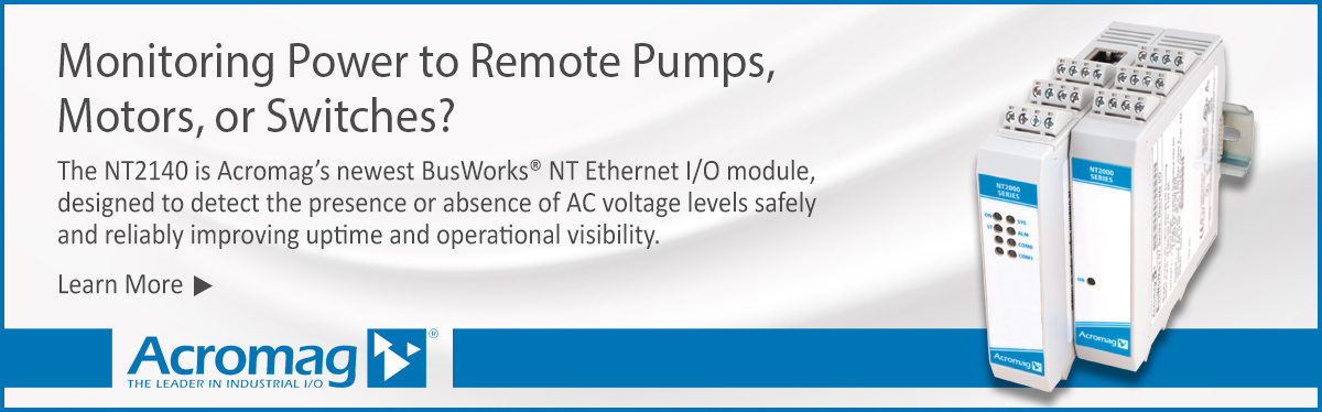 NT2140 Ethernet Discrete AC Input Modules from Acromag