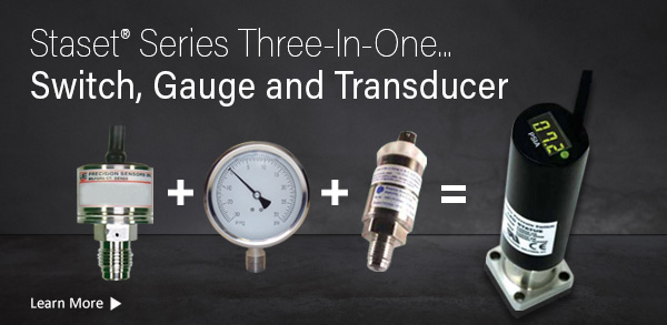 Staset® Series Pressure Device Switch, Gauge and Transducer