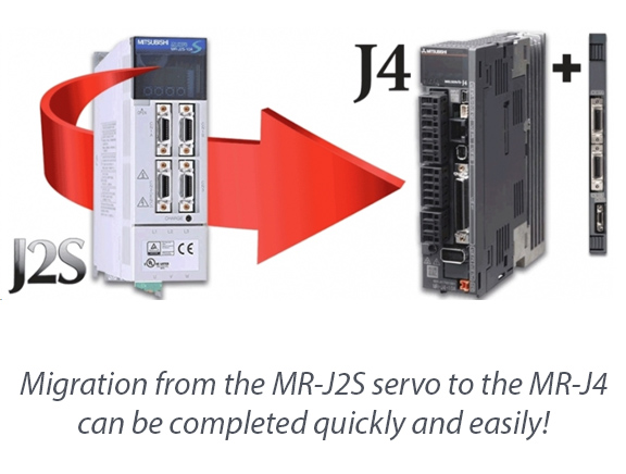 Mitsubishi MR-J2S to MR-J4 Servo Amplifier and Motor Migration