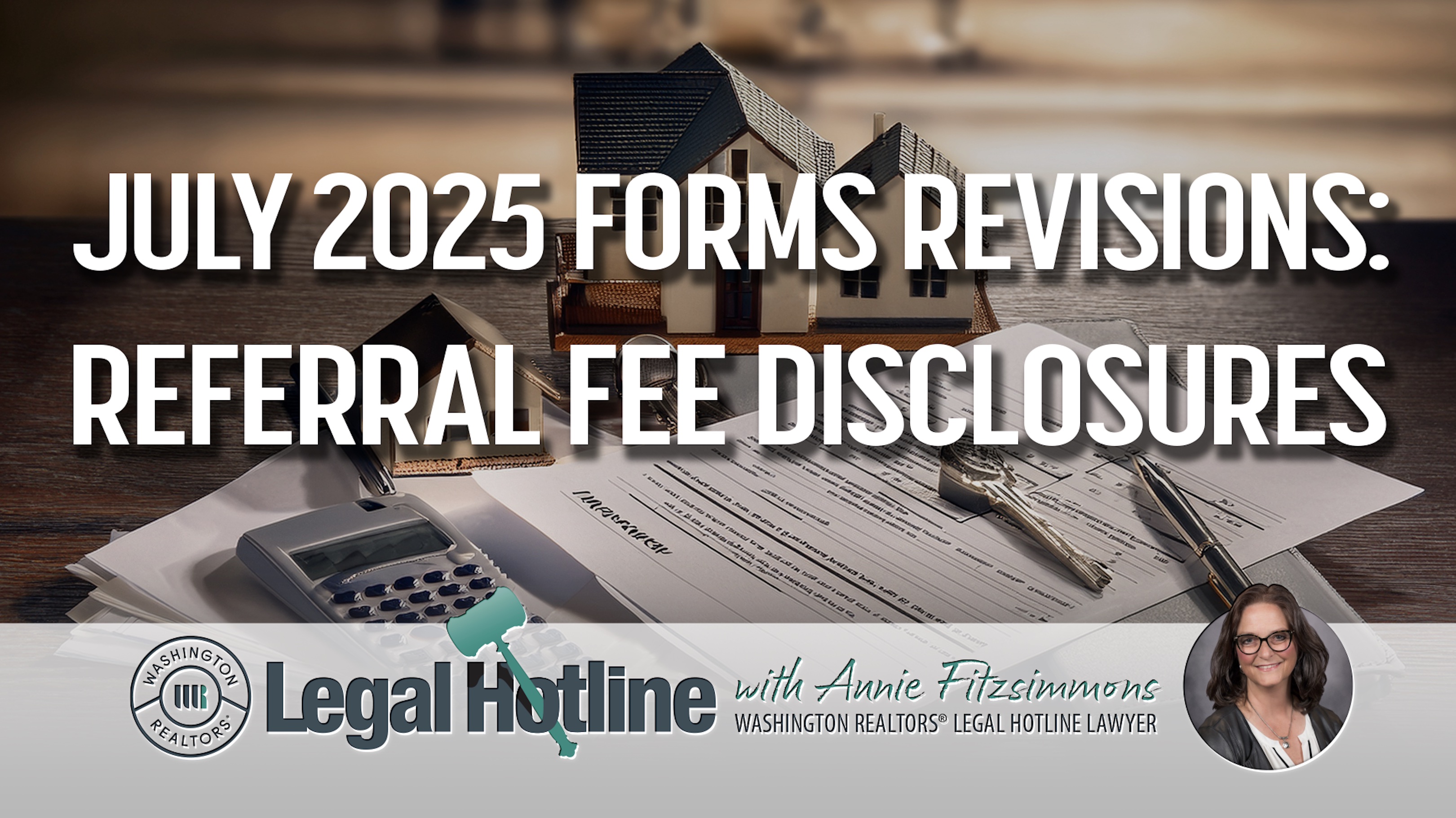 Thumbnail image with text reading Changes to the Residential Landlord tenant act Legal Hotline Series Part One featuring WR Legal Hotline lawyer Annie Fitzsimmons
