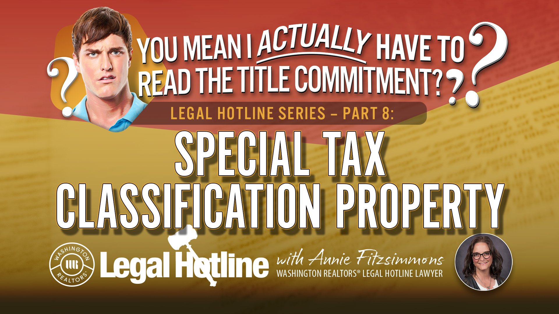 Thumbnail image with text reading You Mean I actually Have to Read the title Commitment legal hotline series part seven focusing on easements and encroachments