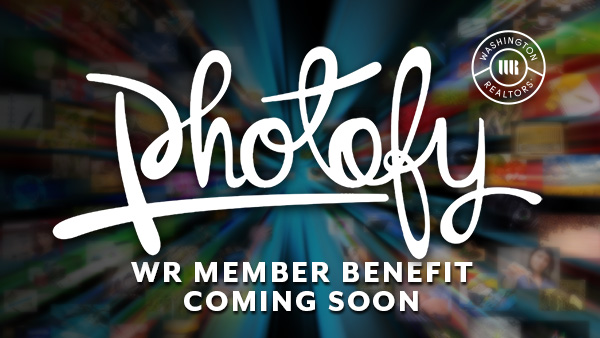 Photofy WR Member Benefit Coming Soon lettering in front of a colorful background with digital images