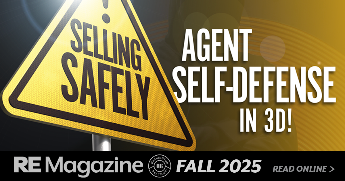 Selling Safely in bold letters on a yellow road sign