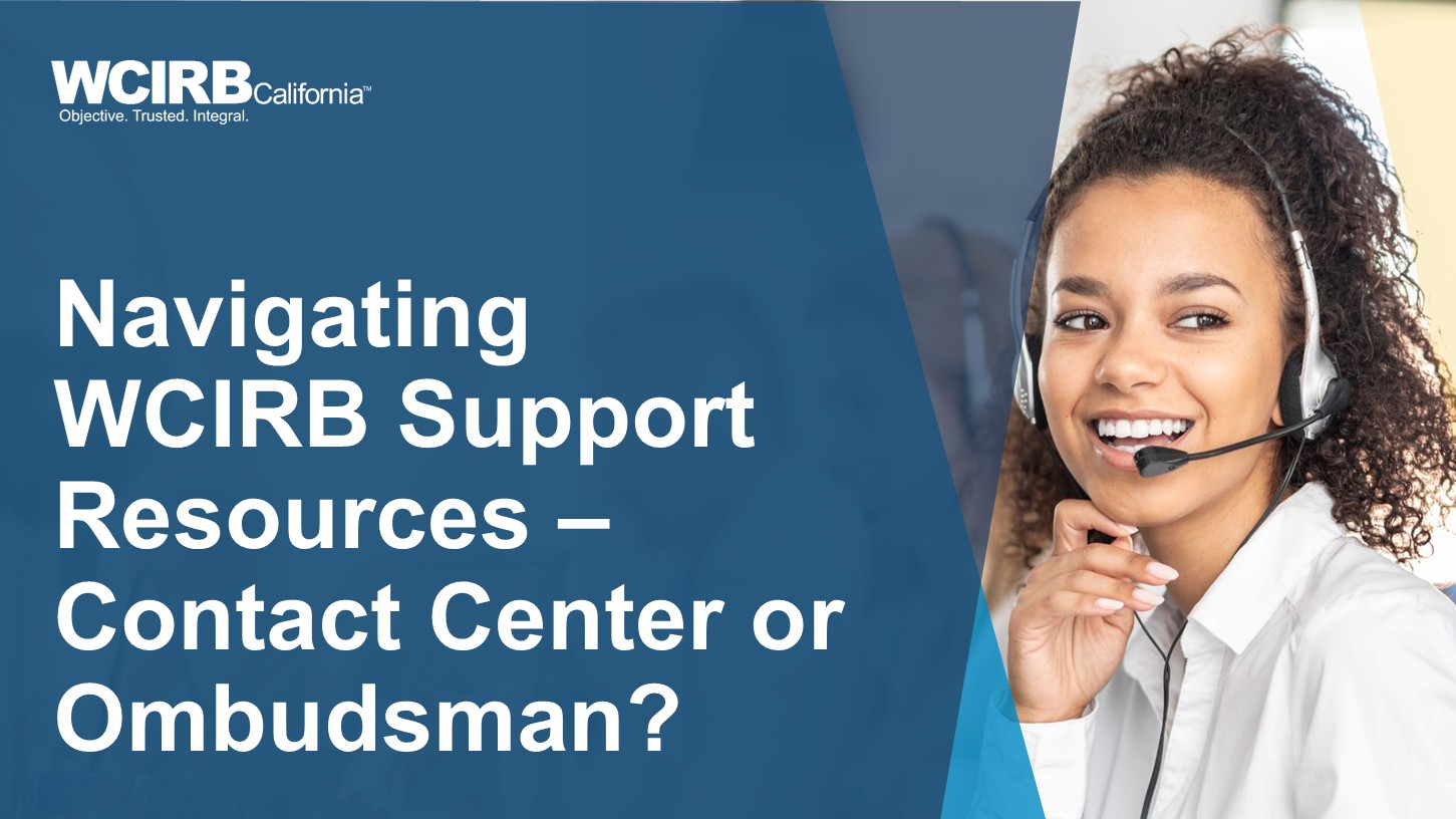 navigating wcirb resources contact center or ombudsman